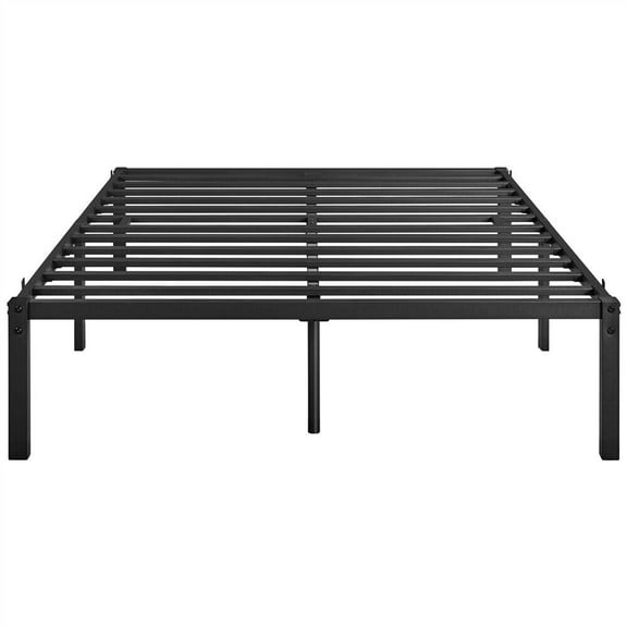 ZOPan Heavy Duty Metal Bed Frame Queen Size Under-Bed Storage Space, No Box Spring Needed, Noise Free, Easy Assembly-Queen-18 Inch