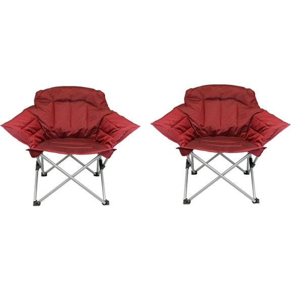 ZOPan Limited Foldable Portable Guidesman Padded Folding Chair, Perfect for Camping, Outdoor Sporting Events, Patio Furniture and Campires, Red (Pack of 2)