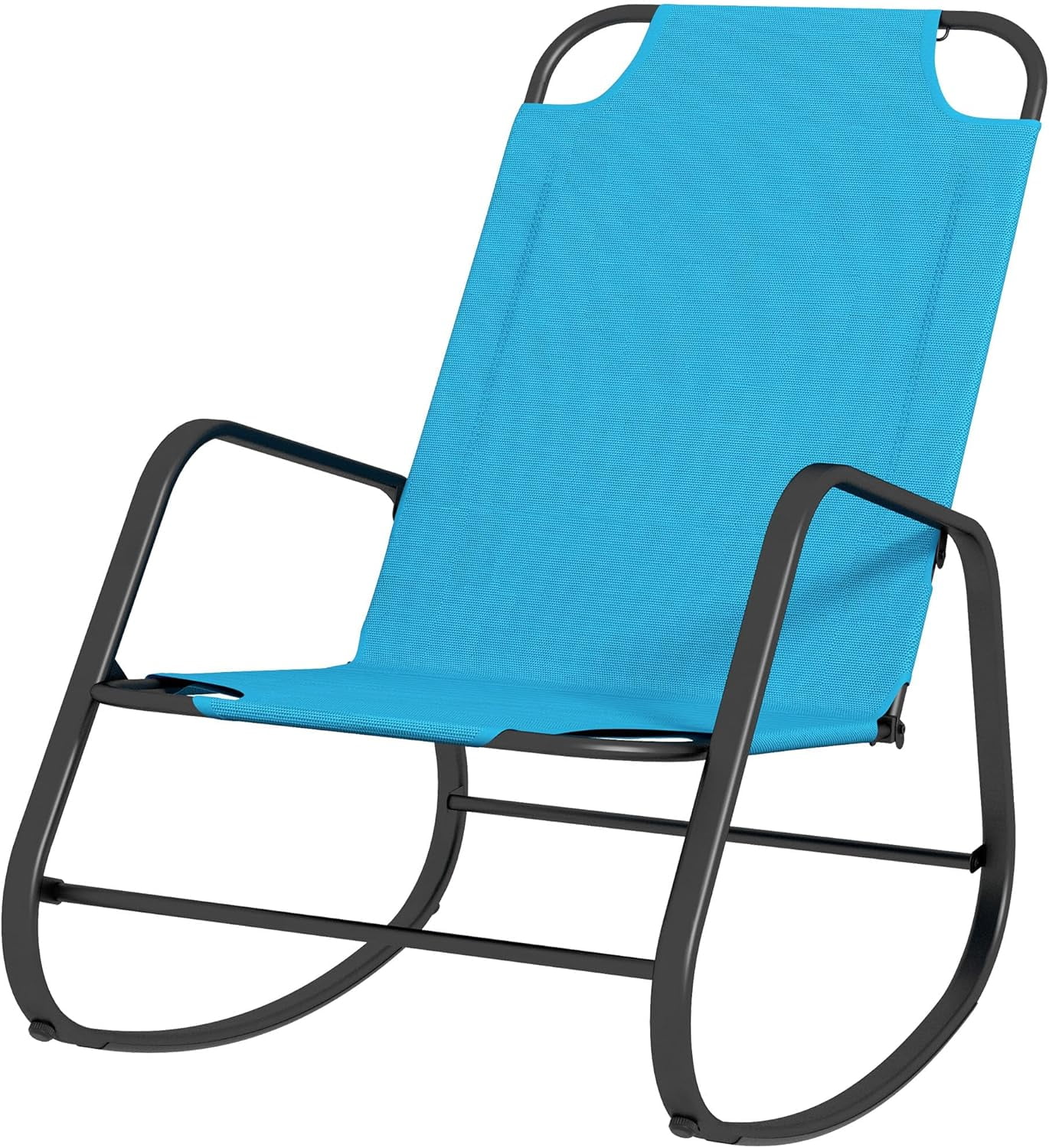 ZOPan Outdoor Indoor Garden Rocking Chair, Sling Fabric Rocker for ...
