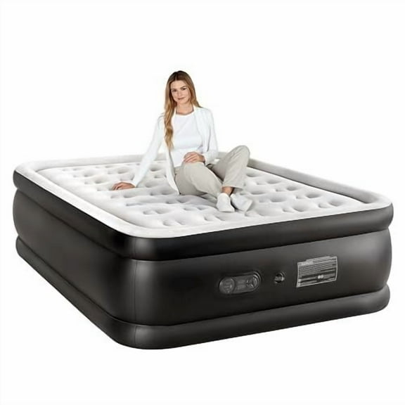 ZOPan Queen Camping Air Mattress Built-in Electric High-Speed Pump for Travel & Home