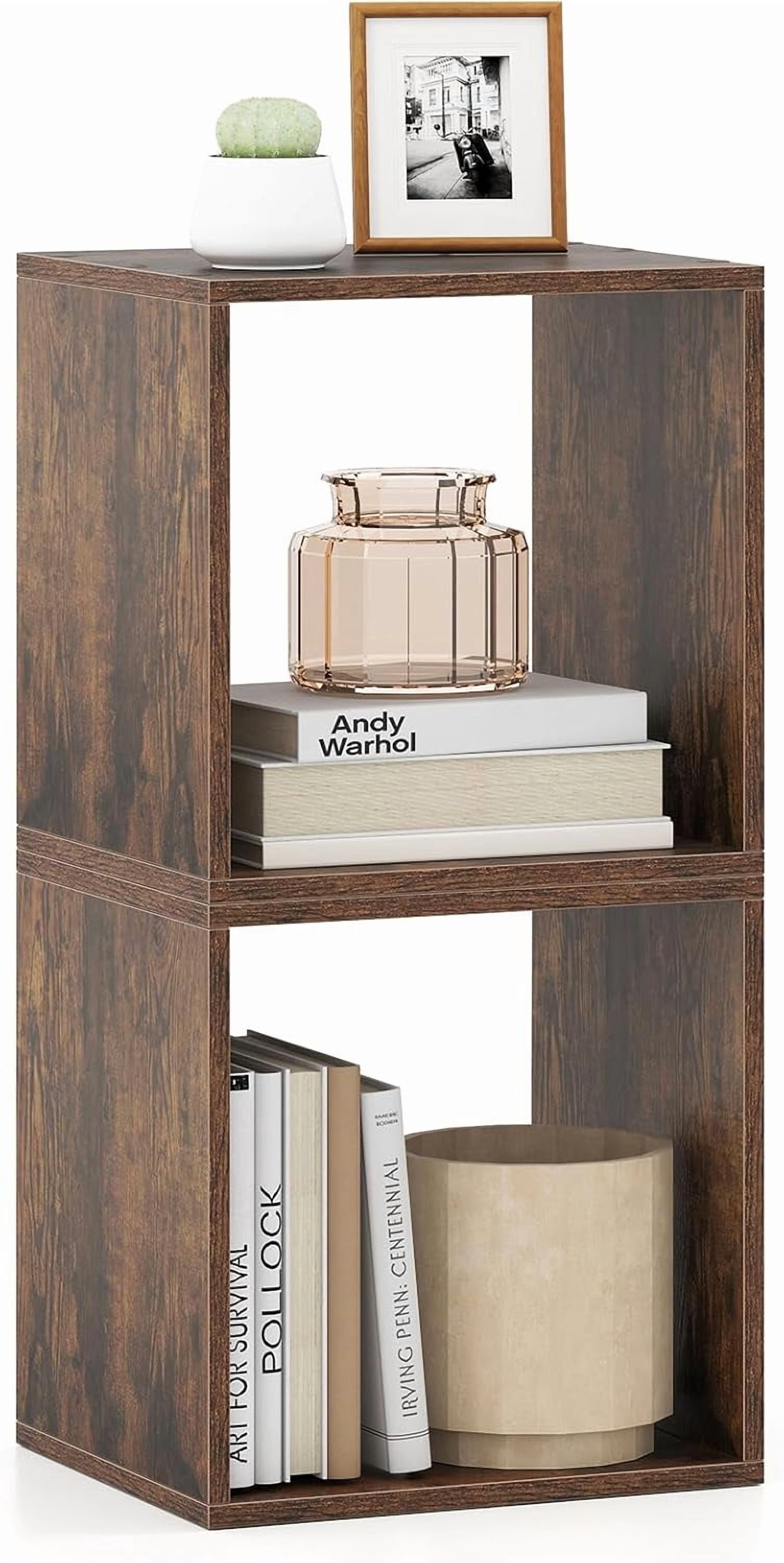 ZOPan Stackable 2 Cube Storage Organizer, Cubby Storage Bookcase with ...