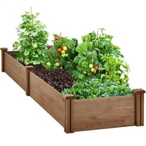 ZOPan   Wooden Horticulture Raised Garden Bed Divisible Elevated Planting Planter Box for Flowers/Vegetables in Backyard/Patio Outdoor,-8×2ft-Wood