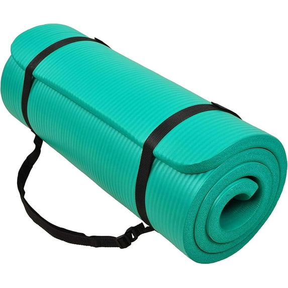 ZOPan Yoga Mat 1-Inch Extra Thick High-Density Exercise Mat with Non-Slip Surface & Carry Strap for Men & Women Tear-Resistant Pilates Workout Mat for Home Gym, Floor Fitness,Green