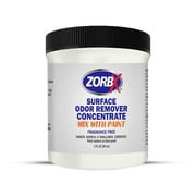 ZORBX 3 Oz Concentrate Surface Odor Remover Paint Additive - Fragrance Free Odor Remover for Smoke, Mildew, Fire Damage, Cooking & Pet