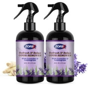 ZORBX Odor Remover Air Freshener with Lavender & Lemongrass 8 oz Fabric Freshener Spray for Home, Car & Clothes (2 Pack)