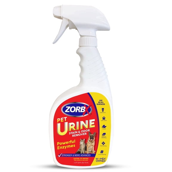 ZORBX Pet Urine Stain & Odor Remover 24 oz – Dog & Cat Enzyme Cleaner – Floor & Carpet Cleaner Spray