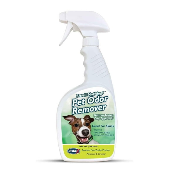 ZORBX Unscented Pet Odor Remover Spray 24oz Advanced Deodorizer for Litter, Fabric, Carpet & Pet Bedding