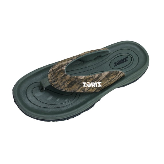 ZORIZ Mossy Oak Golf Sandals for Women and Men, Thong Flip Flops With Removable Spikes, Golf Footwear With Deeper Heel Cup and Higher Sidewalls for Comfort, Bottomland, Women’s 12/Men’s 10