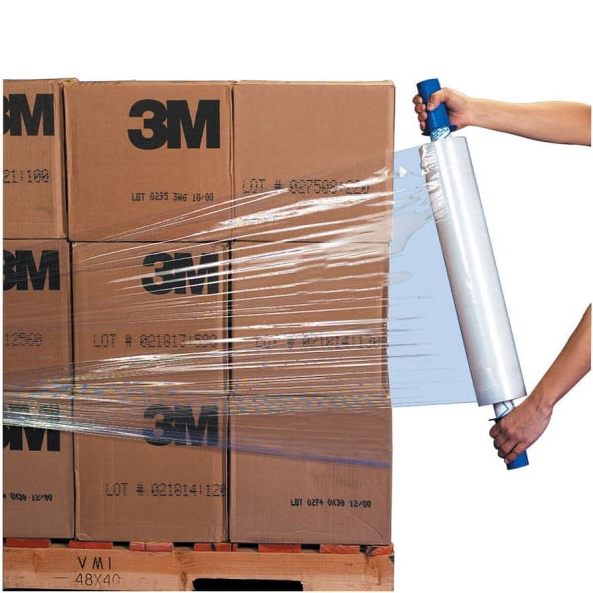 ZORO SELECT 15A886 Hand Stretch Wrap 20" x 1000 ft., Cast Style, Clear