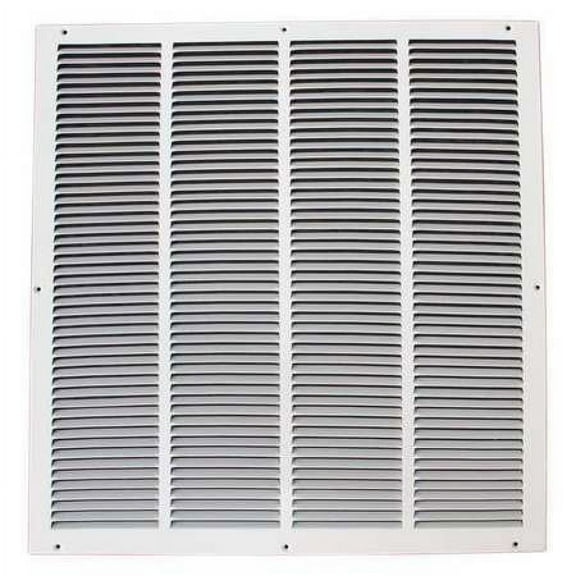 ZORO SELECT 4MJP2 Return Air Grille , 24 X 24 , White , Steel