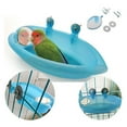 thumbnail image 1 of ZORVEX Bird Bath Tub Bowl Basin Hanging Birdbath Toy Pet Parrot Budgie Parakeet Cockatiel Cage Water Shower Food Feeder With Mirror Pet Supplies, 1 of 6