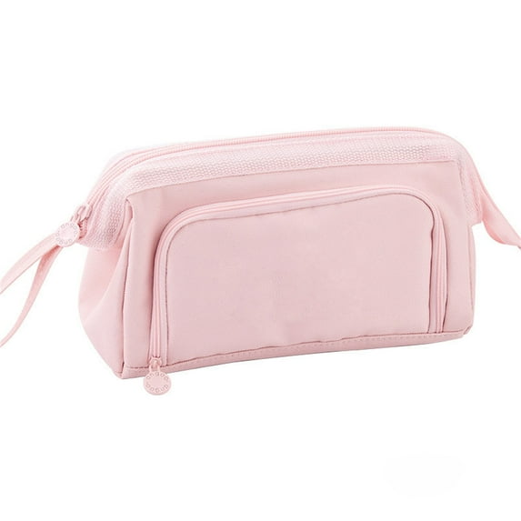 ZORVEX Large Capacity Canvas Pencil Case,Multi-layer Oxford pencil case, multifunctional portable stationery box, simple student storage pencil case