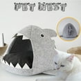 thumbnail image 1 of ZORVEX Pet Dog Puppy Cat Shark Design Style Plush Bed House Nest, 1 of 6