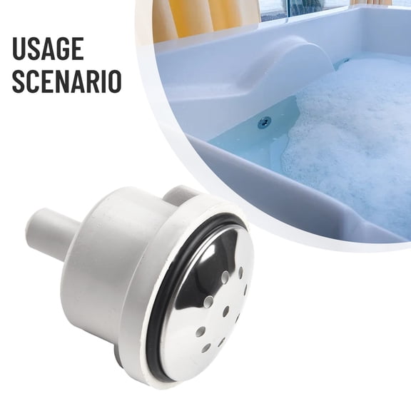 ZORVIK Bathtub Air Jet with Nine Hole Configuration for Spa Massage Pool Air Bubble Function in Swimming Pool Settings