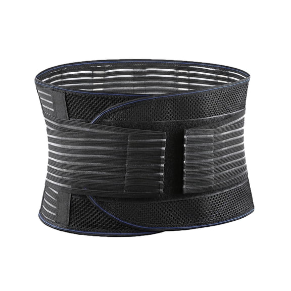 ZORVINEX Adjustable Springreinforced Lumbar Support Belt, Comfortable Elastic Waist Brace, Breathable Fitness Accessory For Lower Back Discomfort Relief,Black