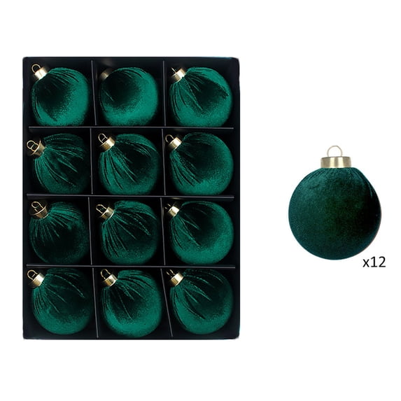 ZORVINEX Christmas Ball Ornaments Set of 12 – Elegant Solid Color Xmas Tree Baubles, Festive Holiday Decor and Wreath Ornament for Celebrations and Parties,Army Green