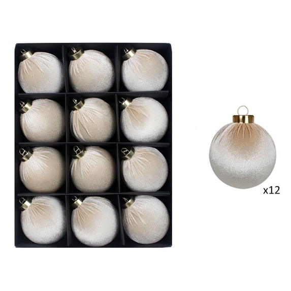 ZORVINEX Christmas Ball Ornaments Set of 12 – Elegant Solid Color Xmas Tree Baubles, Festive Holiday Decor and Wreath Ornament for Celebrations and Parties,Gold