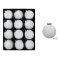 thumbnail image 1 of ZORVINEX Christmas Ball Ornaments Set of 12 – Elegant Solid Color Xmas Tree Baubles, Festive Holiday Decor and Wreath Ornament for Celebrations and Parties,White, 1 of 5