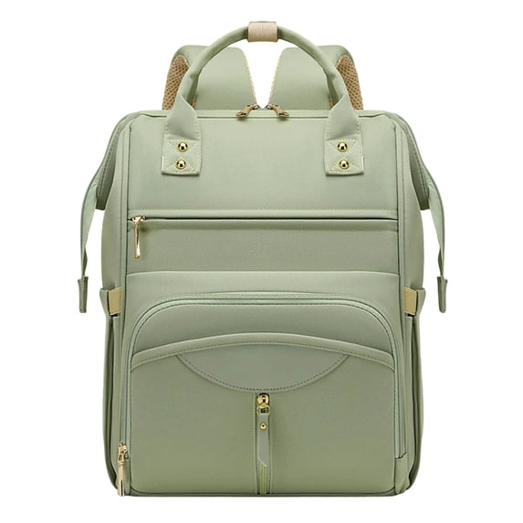 ZORVINEX Large Capacity Diaper Bag Backpack for | Multi-functional Travel Bag with 14 Pockets | Stroller Straps & Padded Handles | Ideal for Parents & Shower Gifts Green