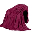 thumbnail image 1 of ZORVINEX Soft Faux Fur Warm Throw Blanket, Static‑free Microfiber Bedding Supply For Cold Weather, Comfortable Washable Household Rest Accessory,Red, 1 of 3