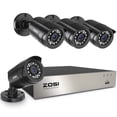 thumbnail image 1 of ZOSI 3K Lite H.265+ Home Security Camera System,5MP Lite 8 Channel Surveillance DVR and 4 x 1080p Weatherproof CCTV Dome Camera Outdoor Indoor with 80ft Night Vision, Motion Alerts, NO Hard Drive, 1 of 15