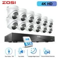 thumbnail image 1 of ZOSI 16 Channel 4K Home Security Camera System, AI-Human-Detection, 4K 16CH NVR with 4TB HDD for 24/7 Recording, 12pcs 4K wired Outdoor PoE IP Cameras, 1 of 5