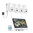 thumbnail image 1 of 5MP 355° WiFi Security Camera System with 12" LCD Monitor, ZOSI 8CH All in one WiFi Security System with 1TB HDD, 3MP Outdoor WiFi Camera with 2 way Audio, AI Human Detection, 100ft Night Vision, 1 of 12