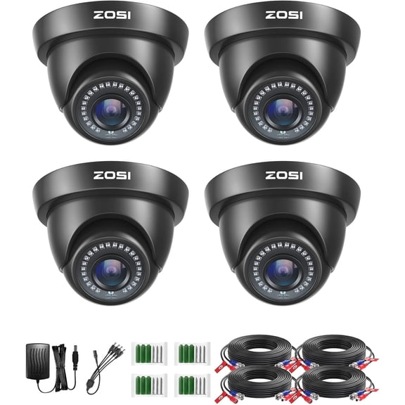 4 Pack 1080P 1920TVL HD-TVI Dome Security Cameras,Night Vision,2MP Indoor Outdoor Home Surveillance CCTV Camera for 1080P/5MP/4K TVI Analog DVR