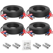 zosi 4 pack 65feet 20m bnc video power cable cable camera wire cord للمراقبة cctv dvr نظام المراقبة