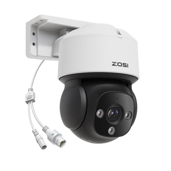ZOSI C290 4K Add-On PoE IP Camera Outdoor Indoor, 8MP Pan/Tilt Security IP Camera, AI Person/Face/Vehicle Detection, Two-Way Talk, Auto Tracking, Night Vision, Siren Alarm, Only Work with ZOSI PoE NV