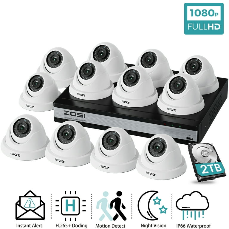 防犯カメラ Japan security system NVR PF-RW1016 ZOSI公式】ZOSI 防犯レコーダー 16ch hdd 800万画素 poe防犯レコーダー