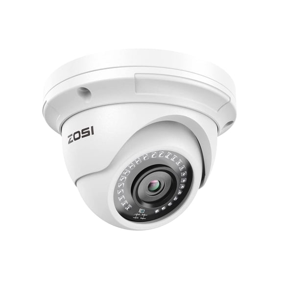 ZOSI ZM4295P 5MP Add-on POE IP Camera Outdoor Indoor Dome Camera with Night Vision Only Work with ZOSI POE Security Camera System and NVR(5MP or Above)