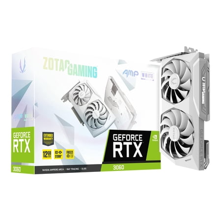 ZOTAC GAMING GeForce RTX 3060 AMP - White Edition - graphics card - GF RTX 3060 - 12 GB GDDR6 - PCIe 4.0 x16 - 3 x DisplayPort, HDMI