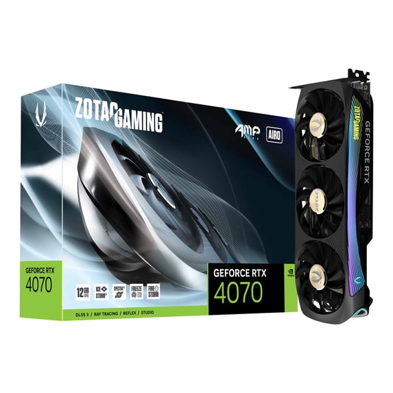ZOTAC GAMING GeForce RTX 4070 AMP AIRO - Graphics card - GeForce RTX 4070 - 12 GB GDDR6X - PCIe 4.0 x16 - 3 x DisplayPort, HDMI