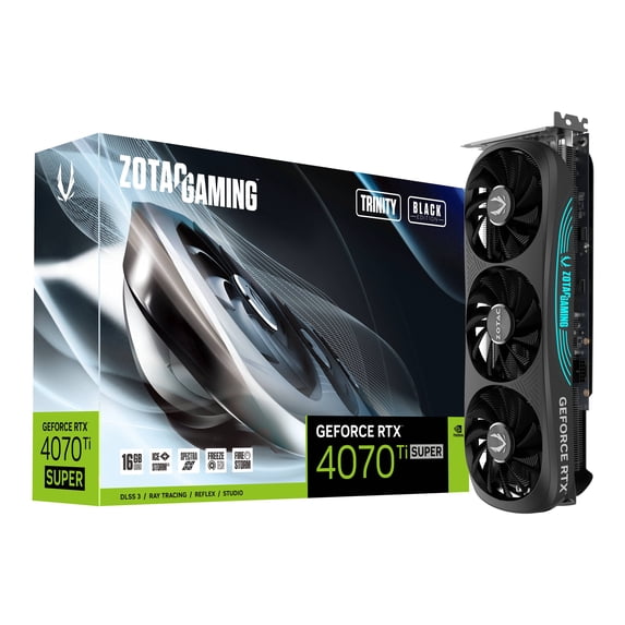 Zotac Usa 281450 Zotac Vcx Zt-d40730d-10p Geforce Rtx 4070 Ti Super Trinity Black 16gb Gddr6x