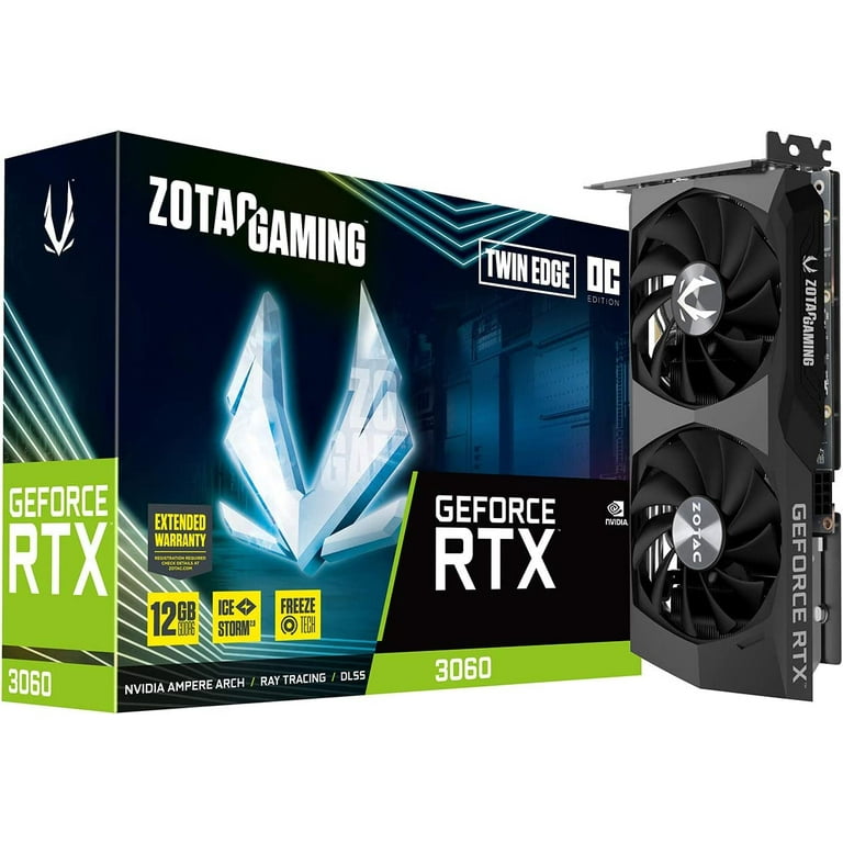 NVIDA ZOTAC GEFORCERTX3060（12GB） ZOTAC GAMING GeForce RTX 3060 Twin Edge OC 12GB GDDR6 GPU PC