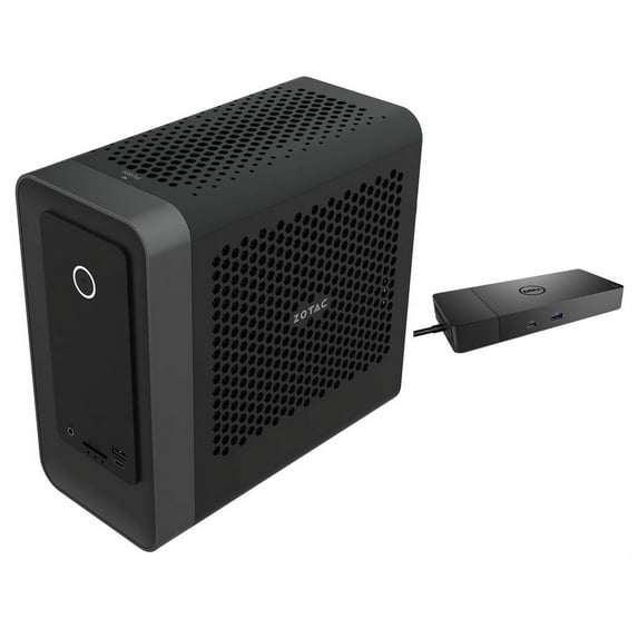 ZOTAC MAGNUS ONE ECM53060C Gaming/Entertainment Mini Desktop (Intel i5-10400 6-Core, NVIDIA RTX 3060, 16GB RAM, 2TB HDD (2.5), Wifi, HDMI, Win 10 Home) with WD19S 180W Dock