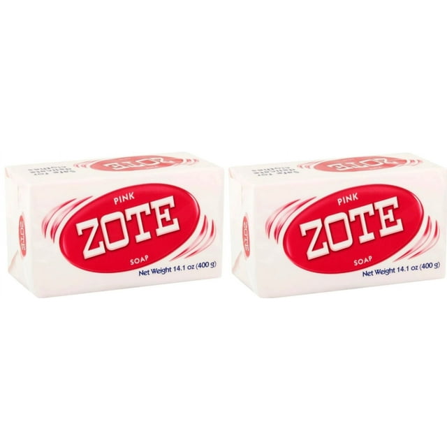 ZOTE Pink Laundry Bar Soap, Superior Stain Removal, Two 14.1 Ounce Bars
