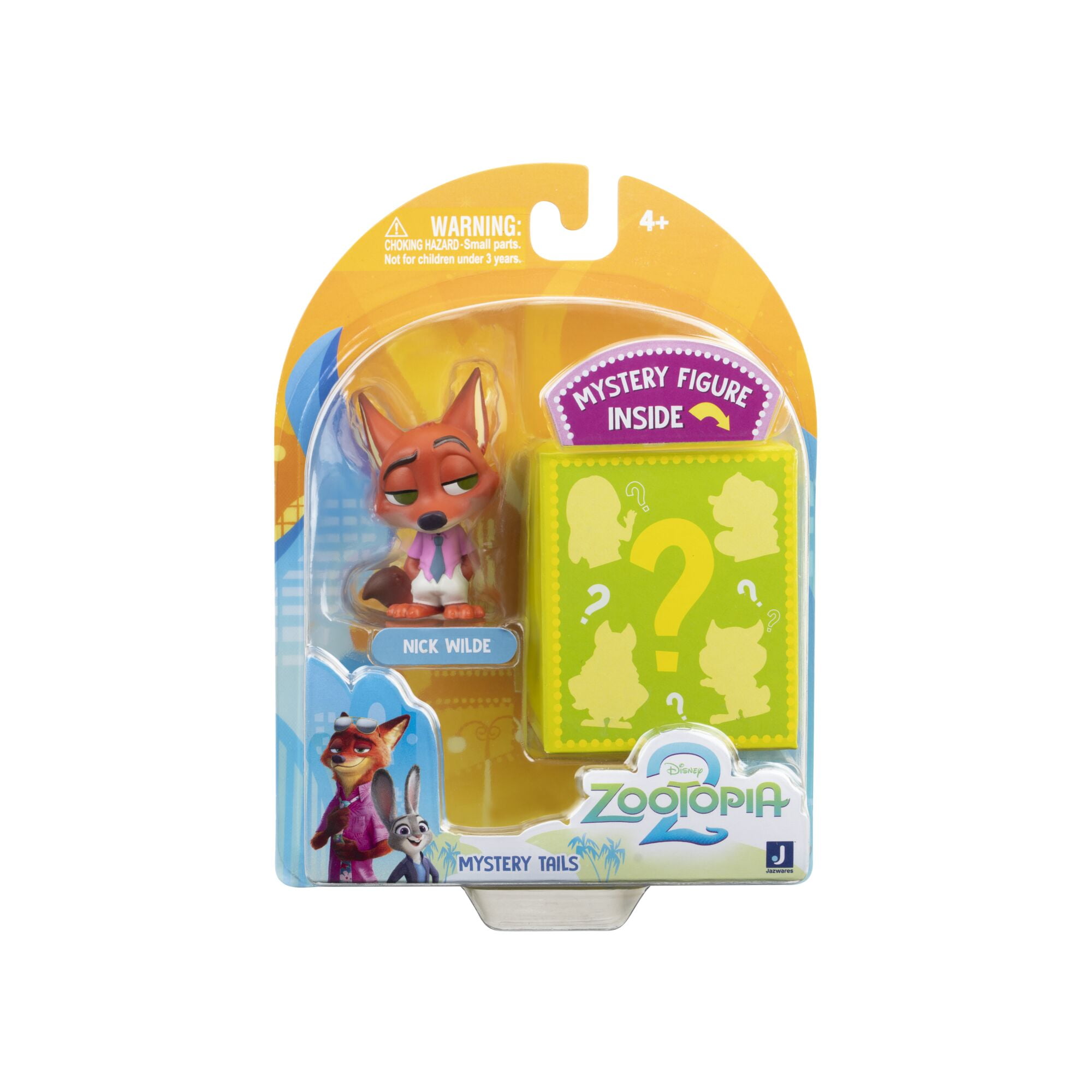Disneys Zootopia 2 Mystery Tails - 2 inch Two Figure Pack with Nick Wilde & a Mystery Figure to Reveal