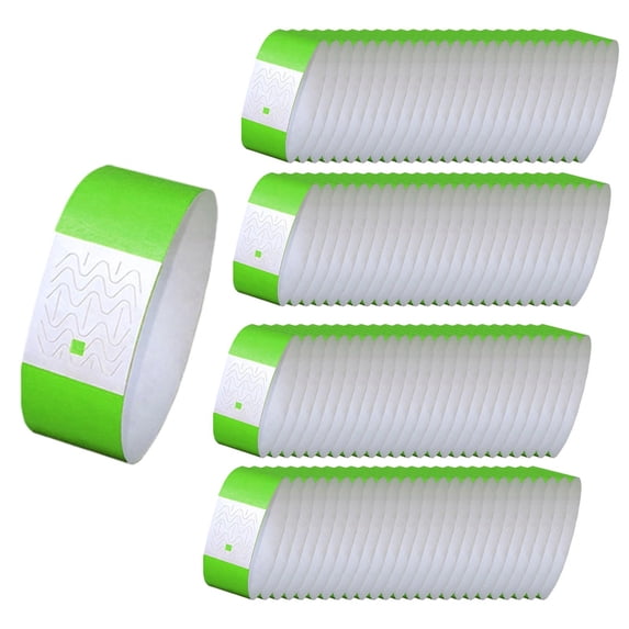 ZOUBAOQ 100 Tear-Resistant Waterproof Paper Wrist Strap Party Paper Bracelet Multicolored Identification Event Wristbands Band Ticket