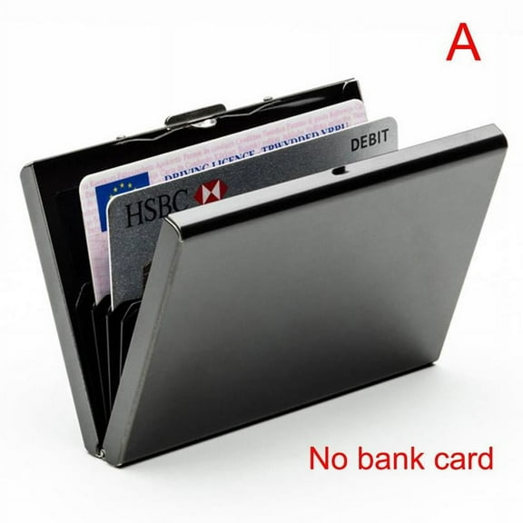 ZOUBAOQ 6 Card Bits scan Wallet Aluminum Alloy Credit Card Men Business Protection Case Wallet Card Blocking