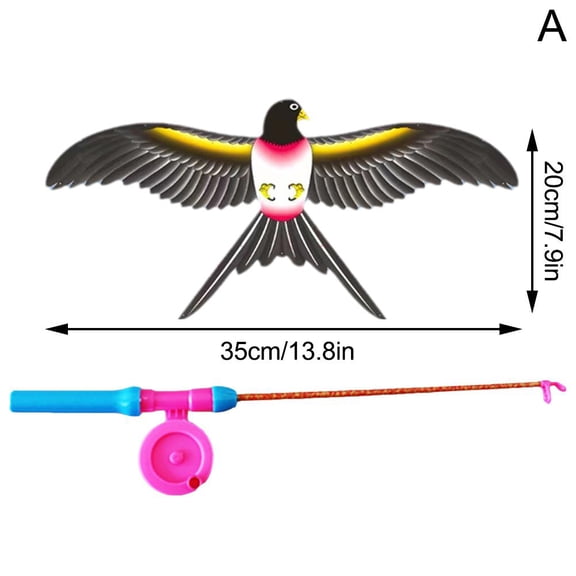 ZOUBAOQ Children Kite Toy Cartoon Butterfly Swallows Eagle Kite With Handle Kids Rope Flying Kite Toys Outdoor 50mtft With