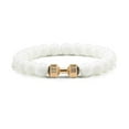 thumbnail image 1 of ZOUBAOQ Dumbbell Bracelet For Men,Gym Fitness Barbell Bracelet,Natural Stone Dumbbell Rock Volcanic Bracelets,Natural Beads Anxiety, 1 of 9