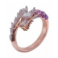 thumbnail image 1 of ZOUBAOQ Fashion Dragon Open Plated Rose Gold Crystal Rings Engagement Jewelry Gift Dragon Anniversary Rings Gothic O2N9 Women, 1 of 9