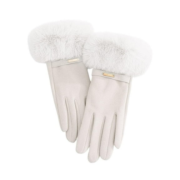 ZOUBAOQ German velvet mouth womens gloves, outdoor winter warm finger gloves R2O6