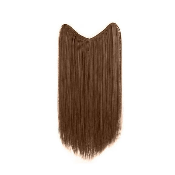 ZOUBAOQ Hair Extension Long Straight Clip In One Piece Color Synthetic Hairpiece Lo