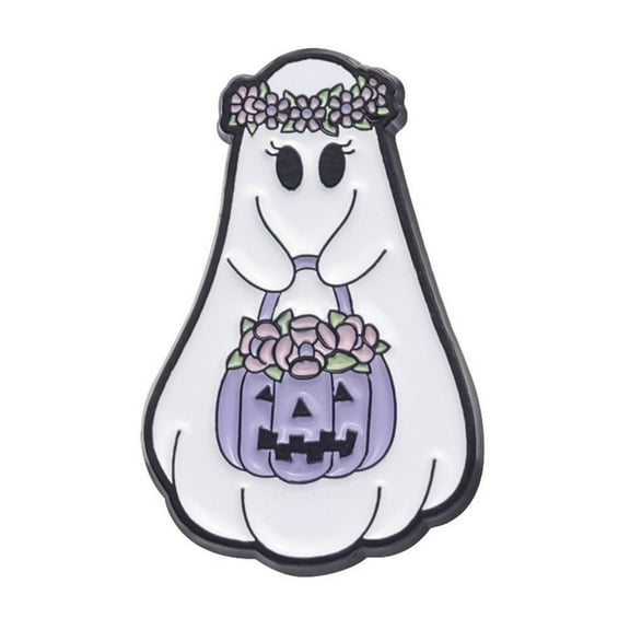 ZOUBAOQ Halloween Ghost Enamel Brooch Set for Women Men,Cartoon Ghost Lapel Pin Brooch Pins Backpack Hat Decor