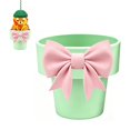 thumbnail image 1 of ZOUBAOQ Heart-Shaped Bear Car Cup Holder Adapter with Bow, Universal Drink Holder Insert for Vehicle Consoles, 1 of 7