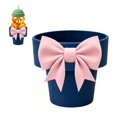 thumbnail image 1 of ZOUBAOQ Heart-Shaped Bear Car Cup Holder Adapter with Bow, Universal Drink Holder Insert for Vehicle Consoles, 1 of 7