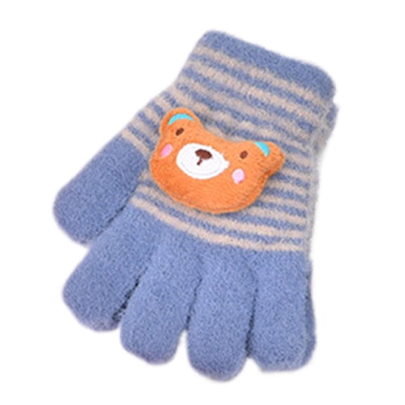 ZOUBAOQ Kids Cartoon Gloves Winter Thick Warm Boy Girl Finger Mittens Outdoor Hot A6